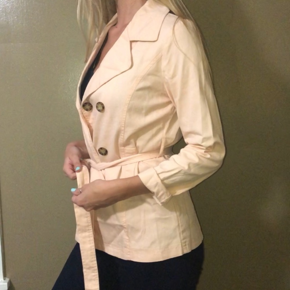 Pale Pink Belted Jacket